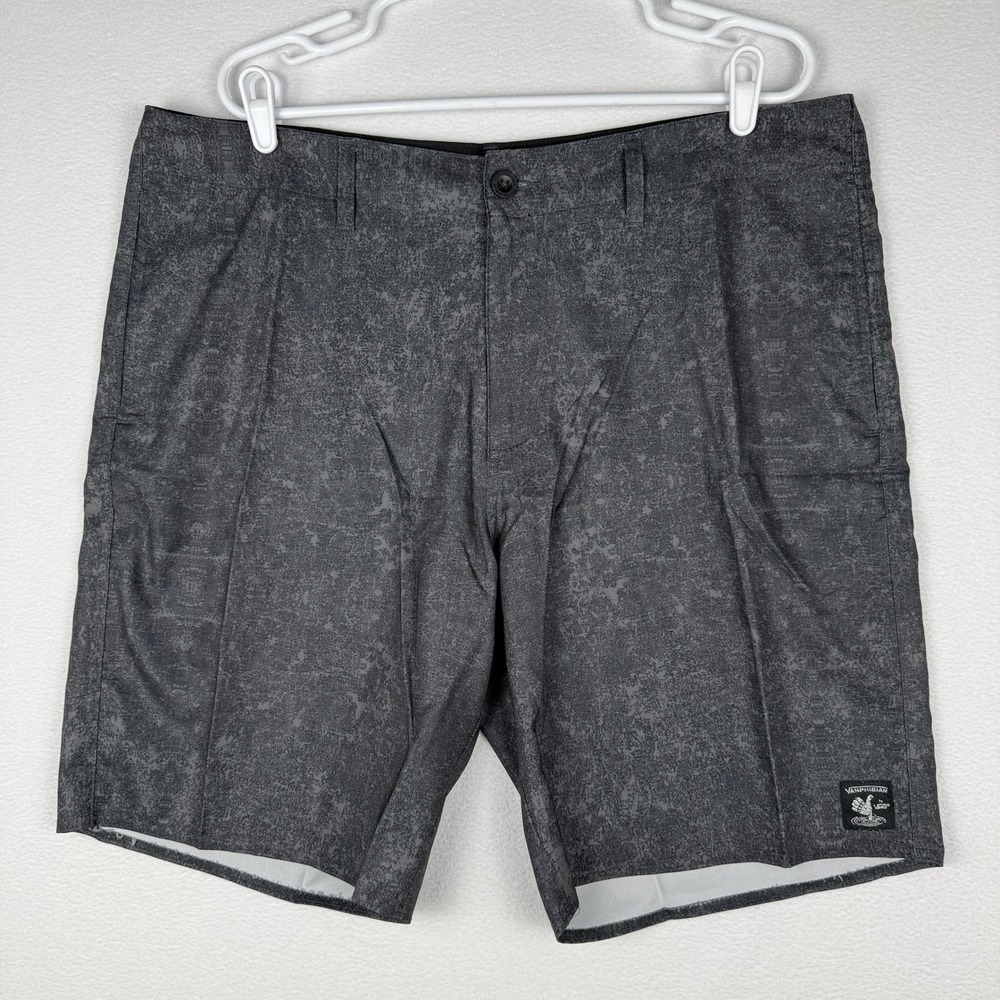 Vans Vanphibian Hybrid Board Shorts Mens 38 Charcoal Grey Skateboard Surf